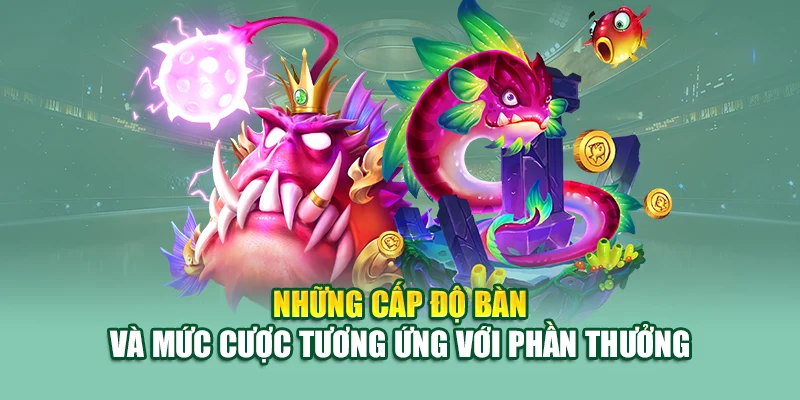 Bắn Cá Nổ Hũ – Chinh Phục Kho Báu Số Đại Dương Tại 79King 2 Những cấp độ bàn và mức cược tương ứng với phần thưởng